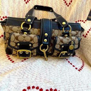 Coach East West logo satchel vintage